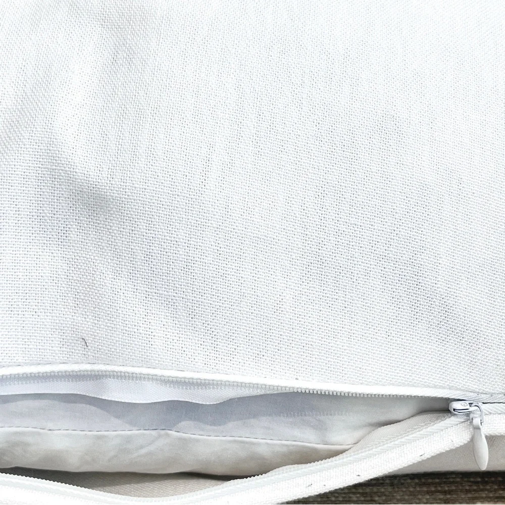 Home Accent Pillow White Silver Beaded “Inspire” with Pillow Insert